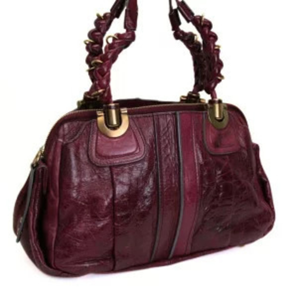 Chloe Eloise Bordeaux Handbag Red Leather